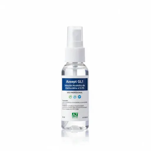 [AZ-GL-HA05-60ML] Azsept GL Clorhexidina Hidroalcohólica 0.5% (60 ml)